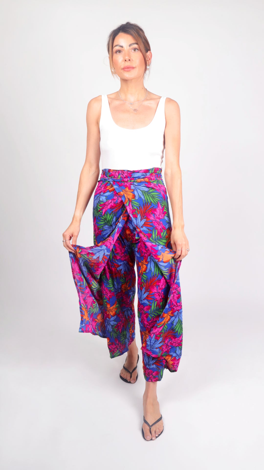 Caribbean Paradise Wrap Trouser - front view