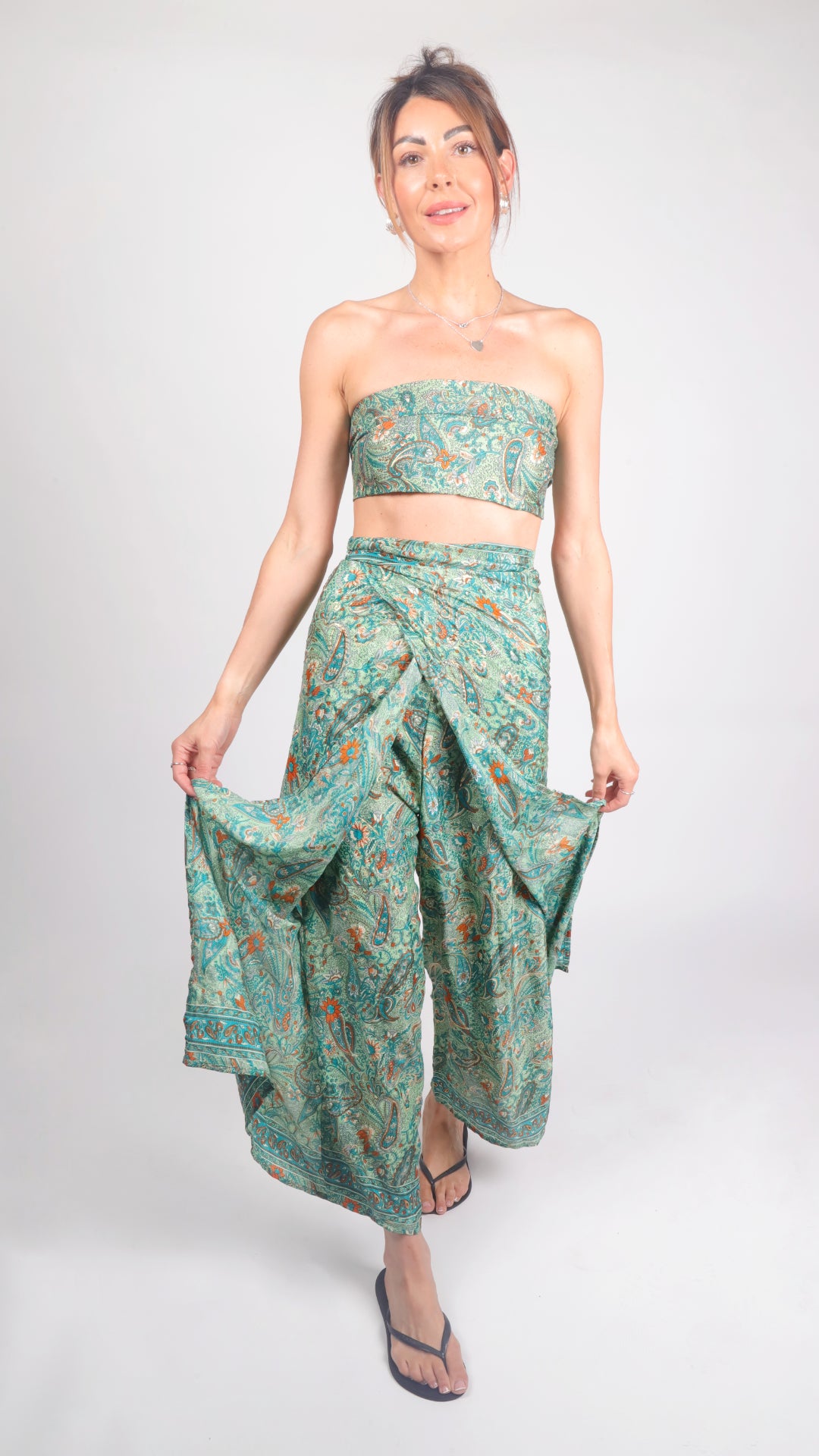 Laguna Bloom Wrap Trousers front view