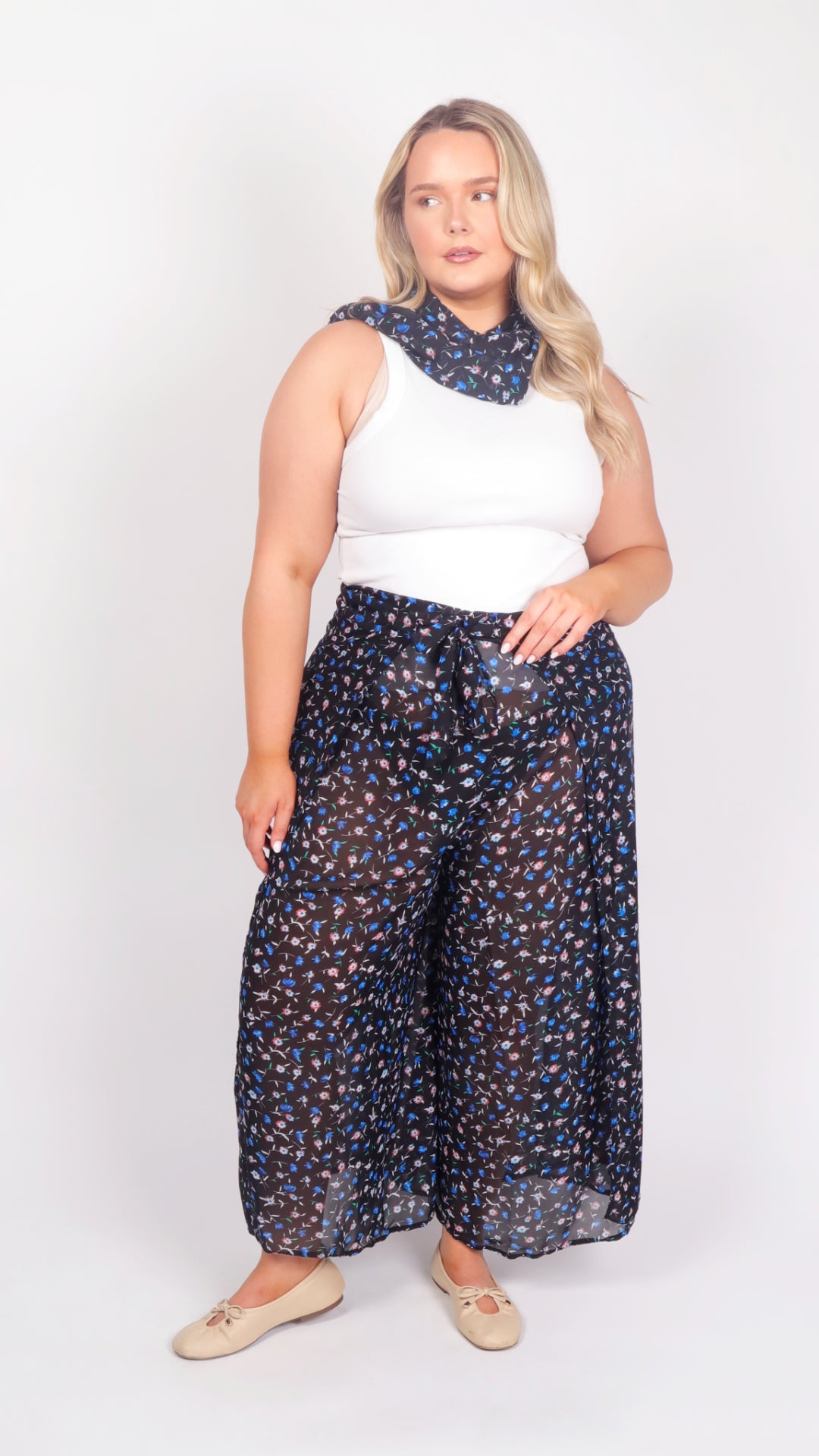 Blossom Days Wrap Trouser - side view