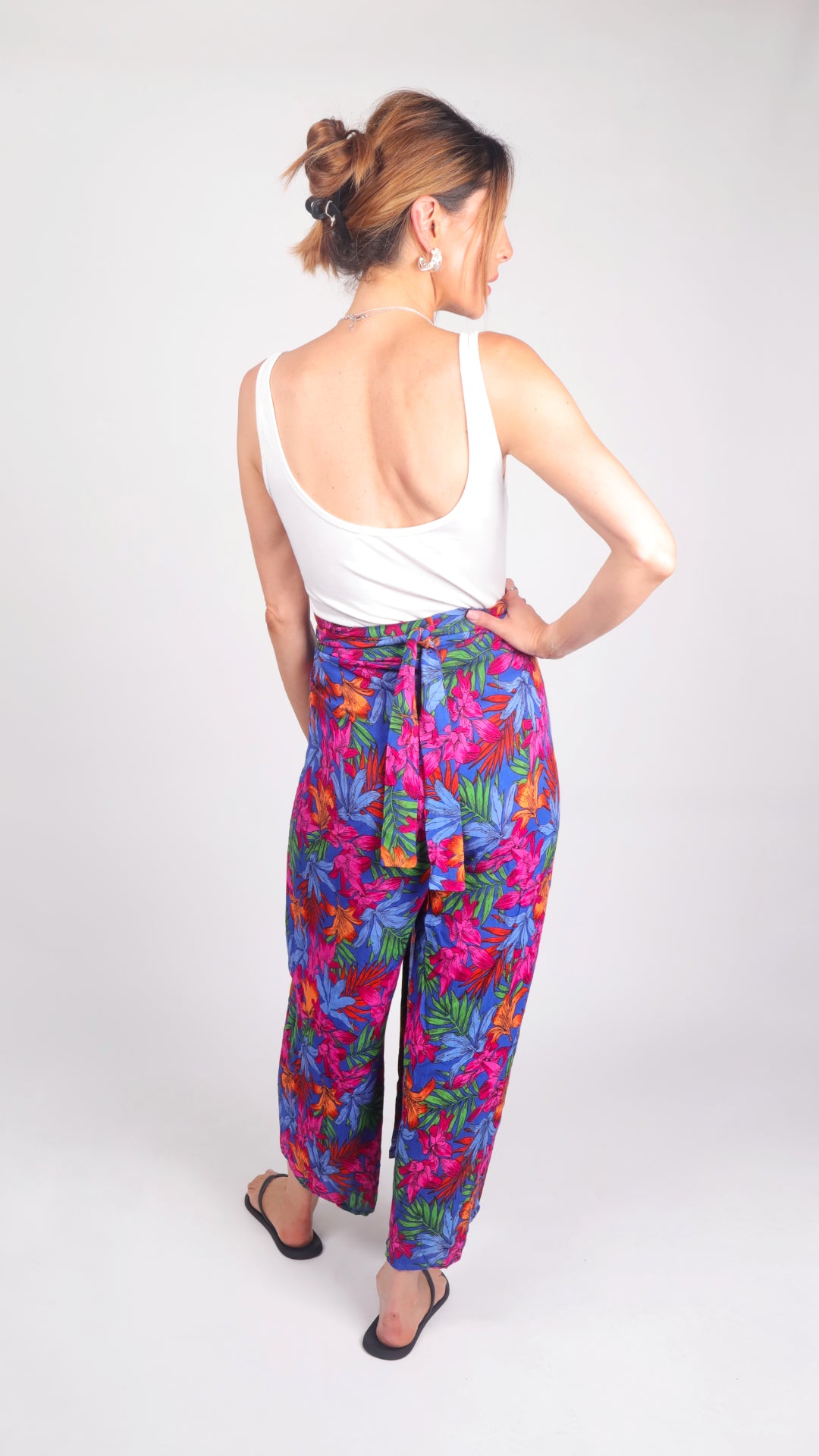 Caribbean Paradise Wrap Trouser - back view