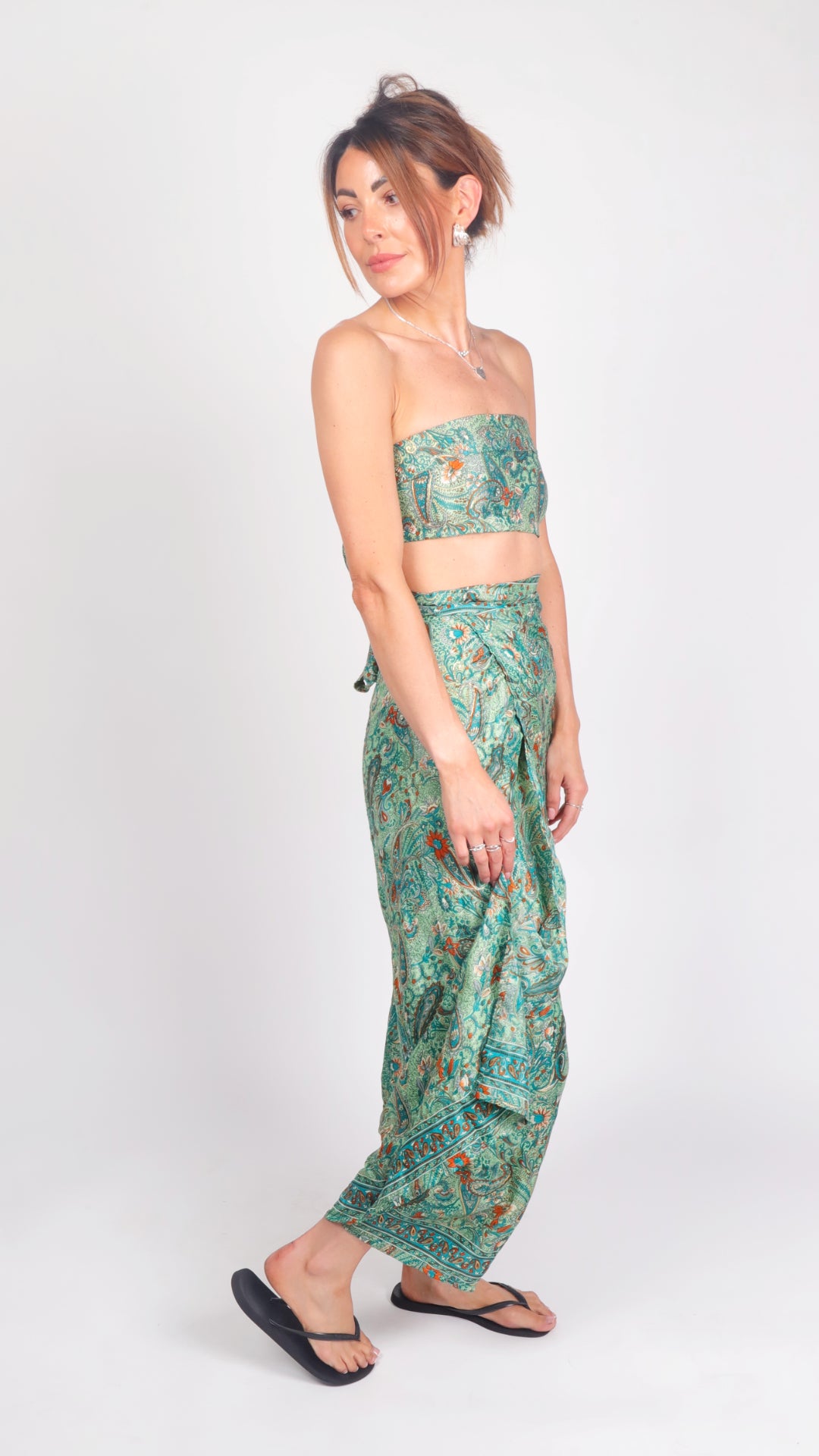 Laguna Bloom Wrap Trousers side view