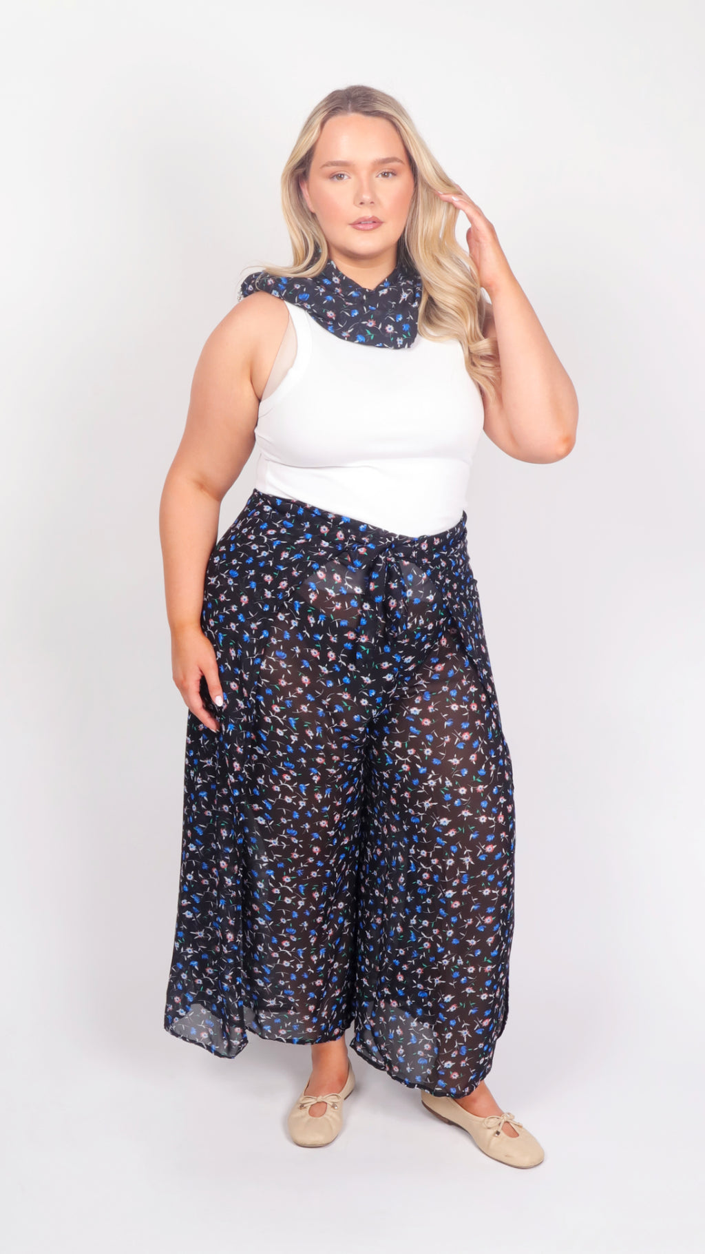 Blossom Days Wrap Trouser - styled view
