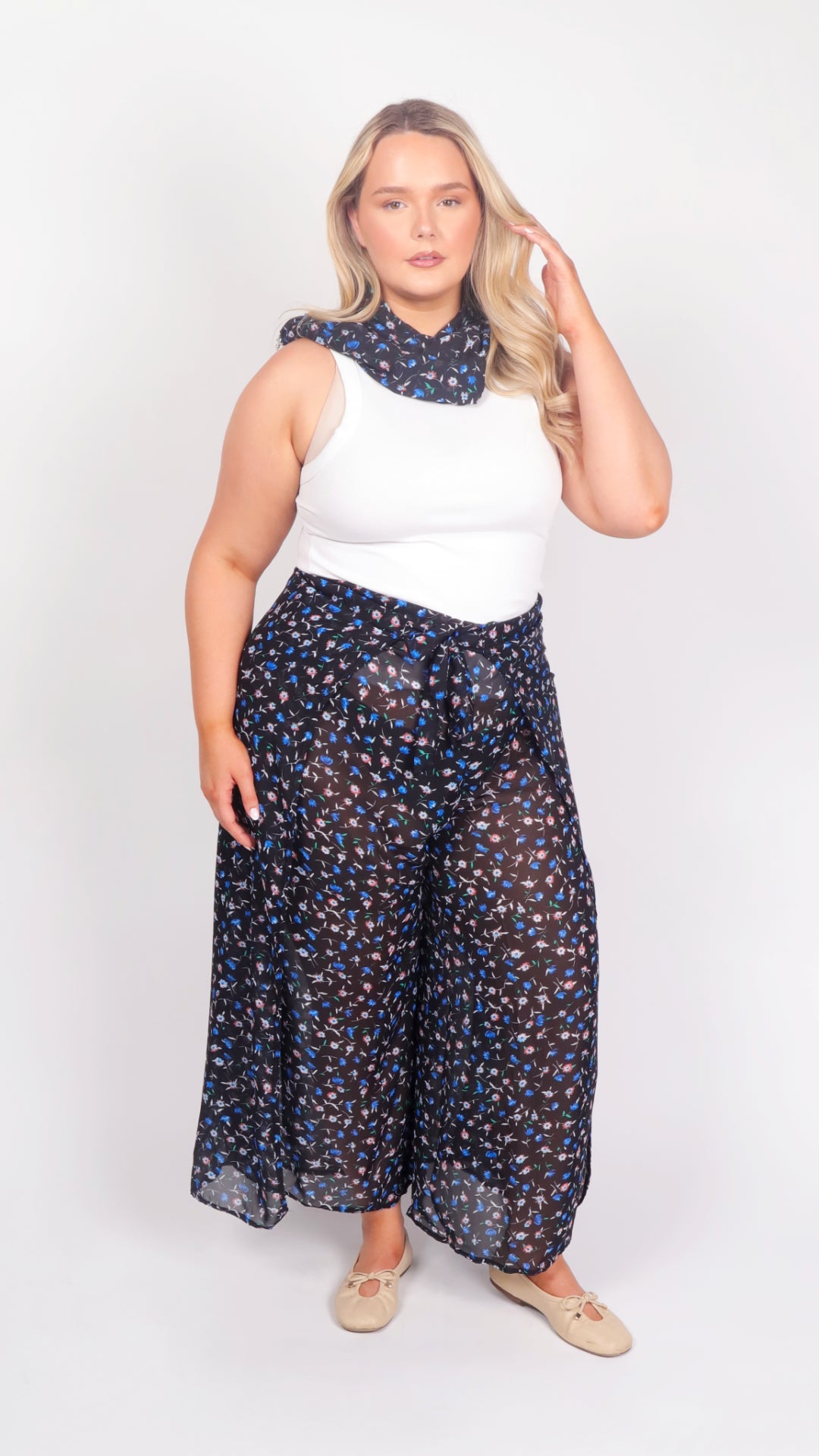 Blossom Days Wrap Trouser - styled view