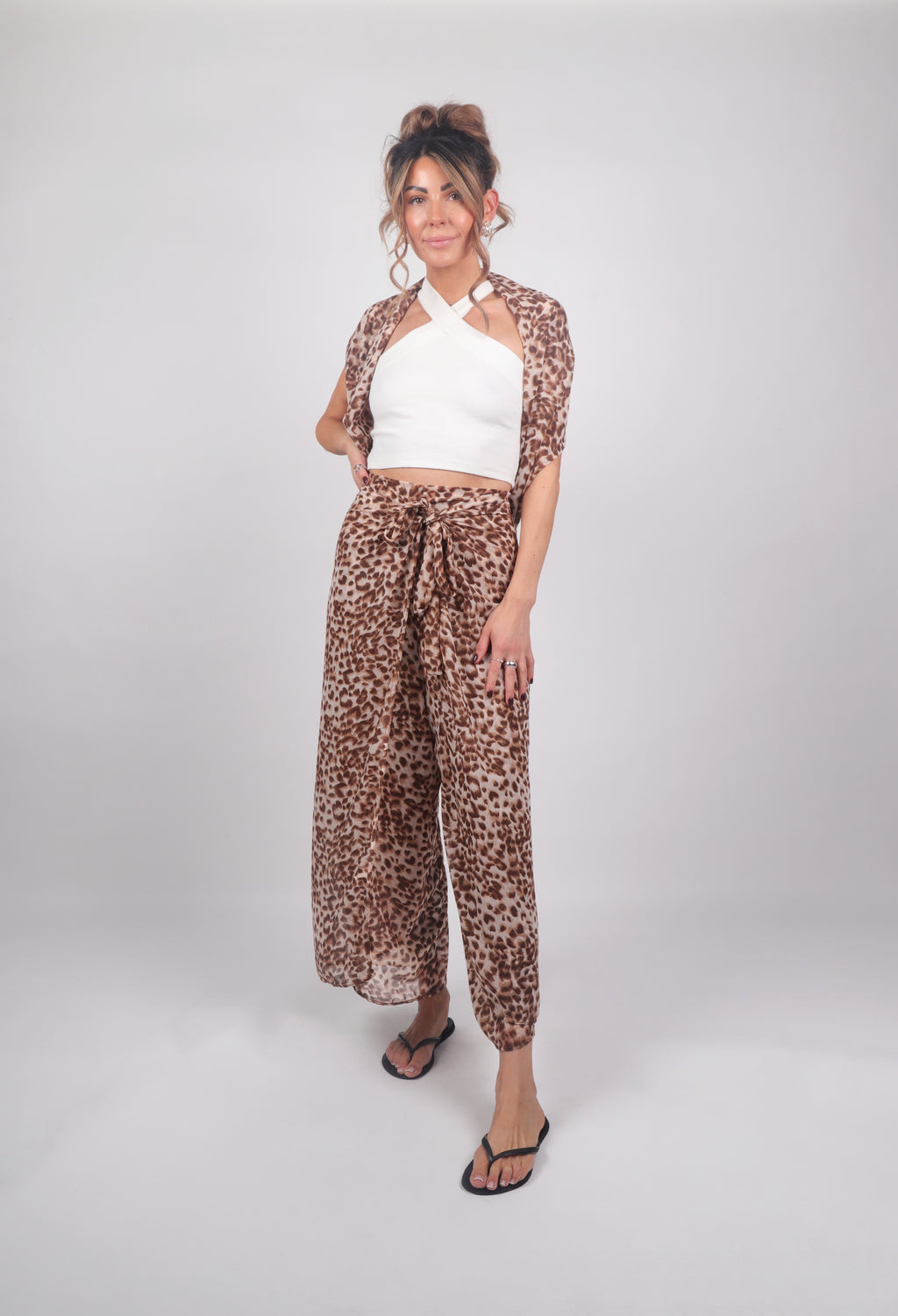 Leopard Lady Chiffon Trousers