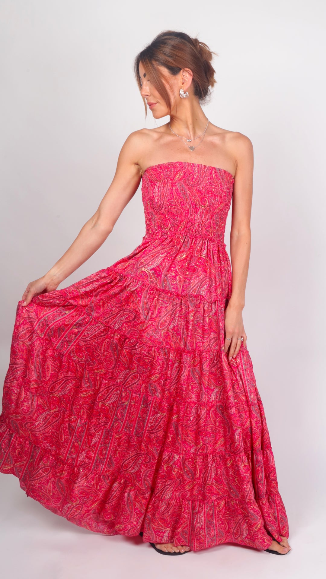 Pink Paisley Princess Dress – front view