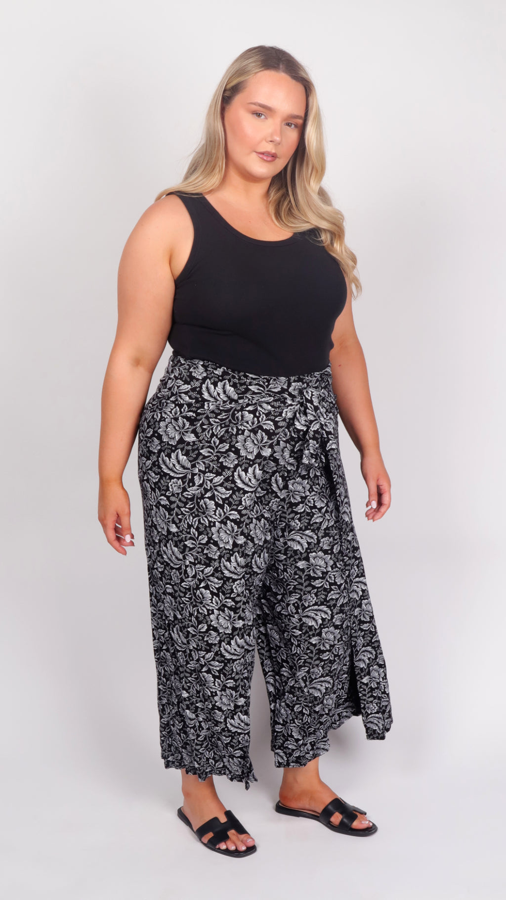 Willow Bloom Wrap Around Trousers - angled view