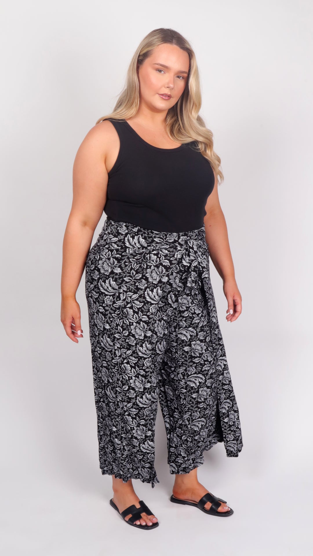 Willow Bloom Wrap Around Trousers - angled view