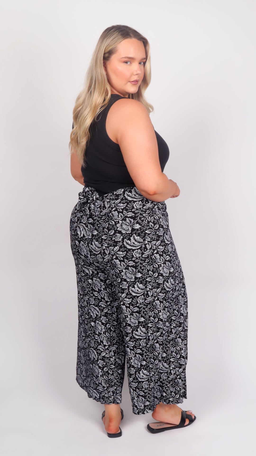 Willow Bloom Wrap Around Trousers - side view